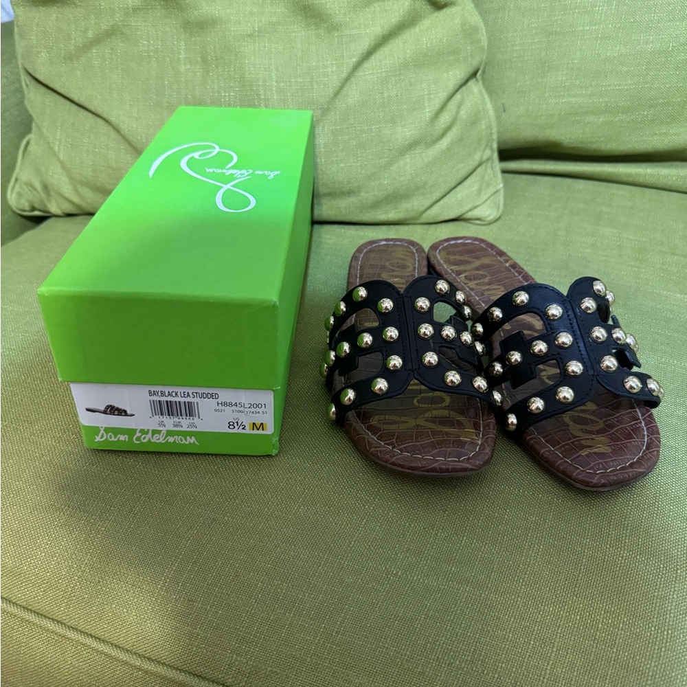 Sam Edelman Black Studded Sandals